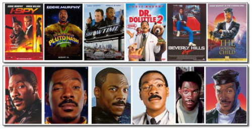 Seriously, I thought this article would be a joke, but then I discovered that Eddie Murphy has been playing the same type of character since he started acting&#8230;
http://www.cracked.com/article_19093_8-actors-who-look-exactly-same-every-movie-poster.html?wa_user1=1&amp;wa_user2=Movies+%26+TV&amp;wa_user3=article&amp;wa_user4=recommended