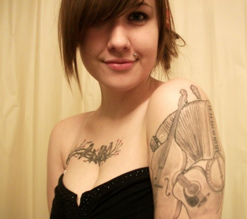 women tattoo inside of arm