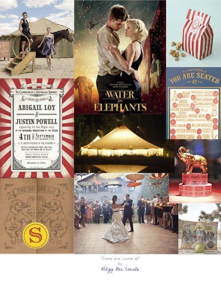 Water for Elephants vintage circus wedding theme. I.LOVE.THIS!