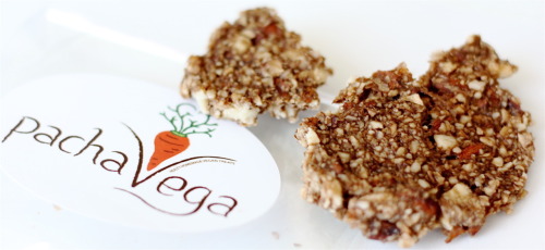 my neighbor, danielle, makes some tasty raw vegan cookies that i was fortunate to get to sample this week. her company, PACHA VEGA, makes gluten free, vegan snacks full of nutritious ingredients like fresh fruit, raw almonds and cashews and vanilla, all dehydrated at low temps to preserve naturally occurring enzymes. pacha vega cookies come in five different flavors with playful names like Strawberry Banana Almond Sloper, Coconut Curry Crimper, and Sunflower Caraway Undercling as a tribute to their maker&#8217;s favorite pastime of rock climbing. you can order at pachavega@live.ca and i suggest you get some!