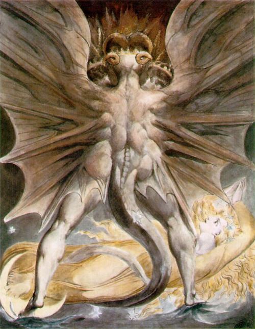 william blake red dragon. Painting: The Great Red Dragon