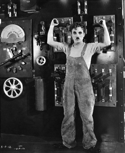 Charles Chaplin Modern Times 1936 via Classic Film and TV Cafe Chaplin's