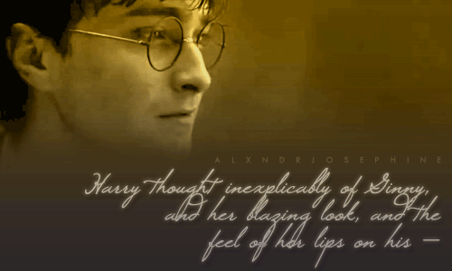 

Momentos favoritas de Harry e Gina: "Harry pensou inexplicavelmente de Gina ..."

