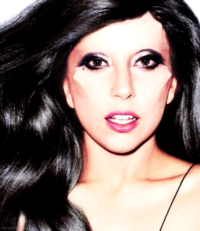 lady gaga dark hair. Gaga ooh la laaa
