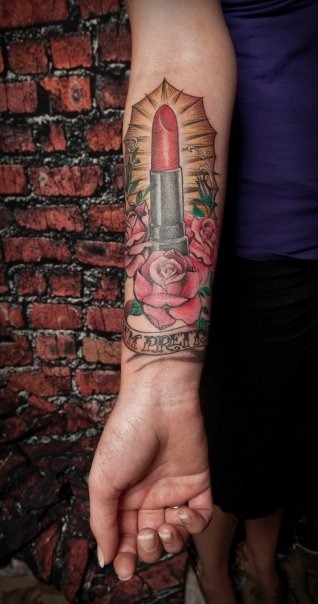 Tagged as kat von d lipstick roses tattoo tattoos rose tattoo