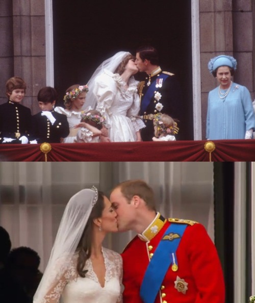 I think Kate and William’s kiss has more feeling compared to late Princess Di and Prince Charles. Honestly.