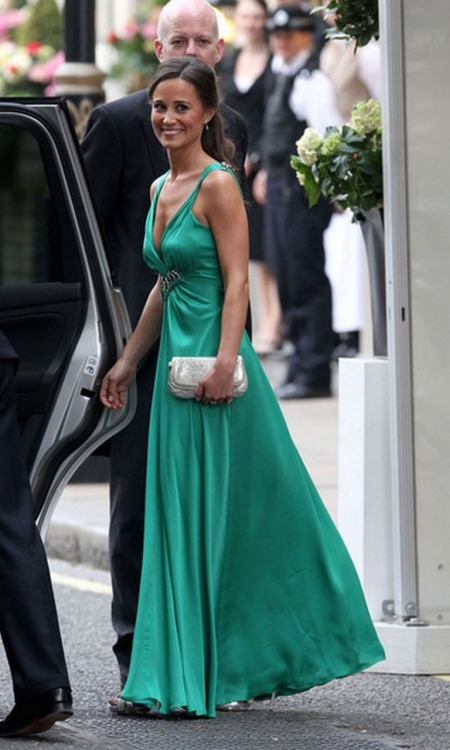 Zoom Pippa Middleton in an emerald green Temperley London gown attending 