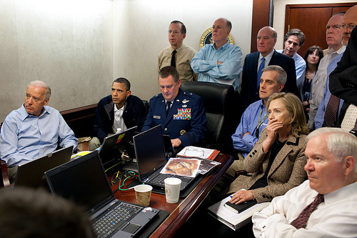 bin laden ultimate team. Obama and team watching in
