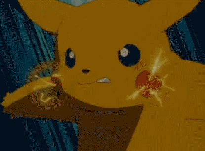 Pikachu usando Slam em Showdown choque elétrico