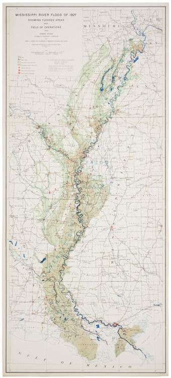 mississippi river flood of 1927. May 5. Map of the Great