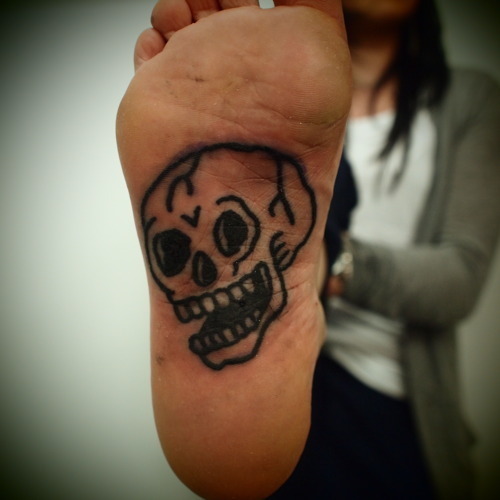 Skull Tattoo On Foot. skull tattoo skeleton foot