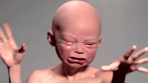 fat people gifs. People wore baby masks and it