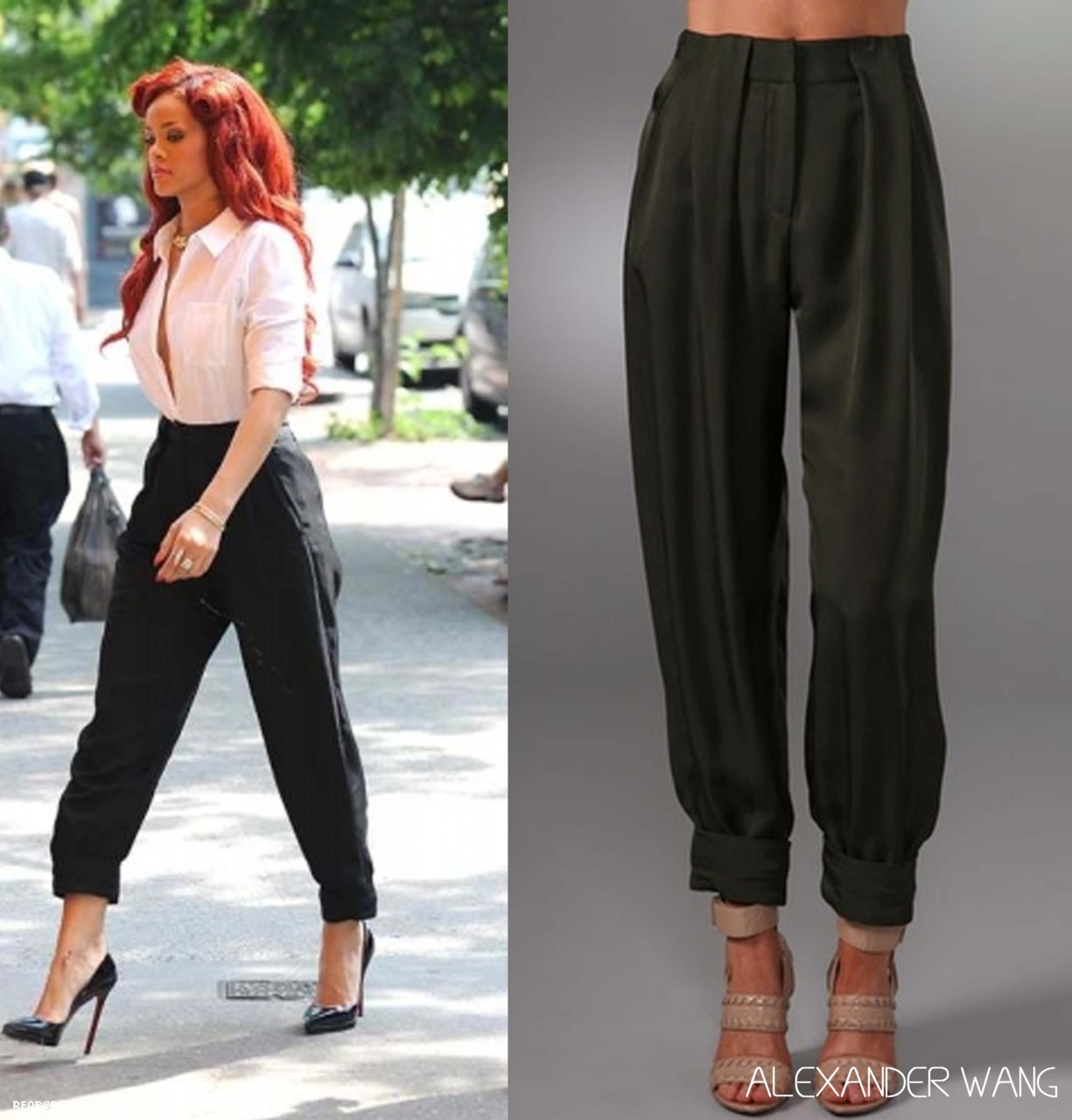 Rihanna seen leaving Da Silvano restaurant in New York in Alexander Wang. If interested they are available to buy from Shopbop for $294.00 click HERE to view