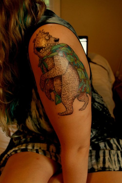 grizzly bear tattoos. This is my grizzly bear with a