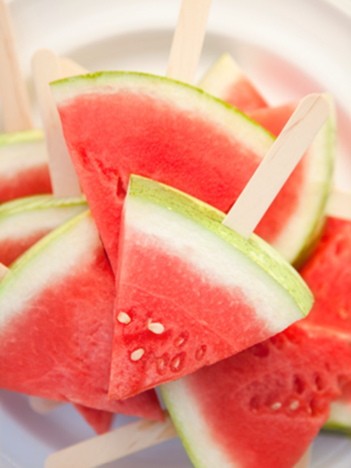 Watermelon on a stick. Love it! Happy Summer everyone!