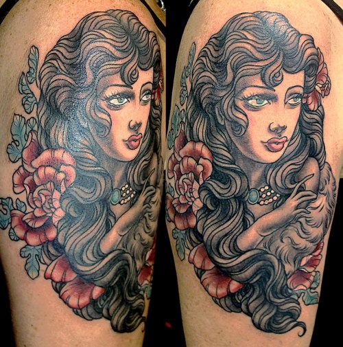 Lady #tattoo by Rachi Brains