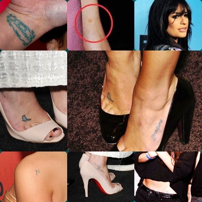 Lea Michele's 9 8 tattoos guys i could only find 8 
