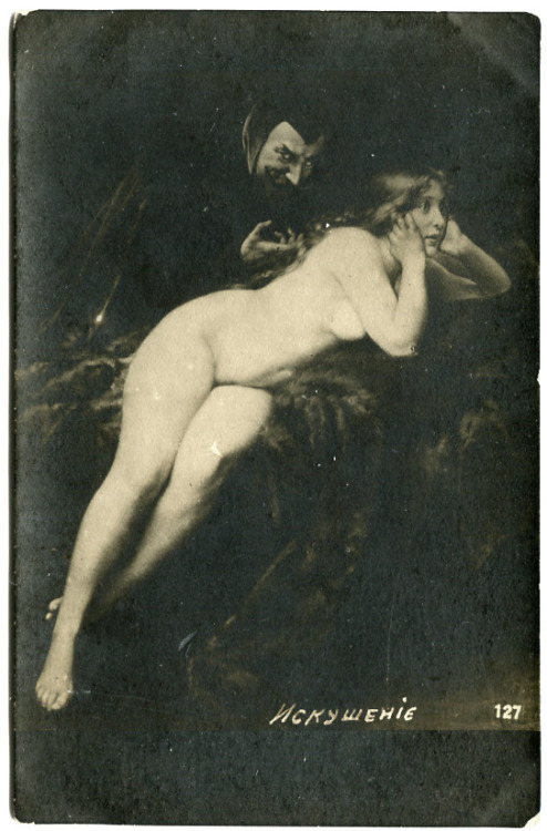 bombo:  Victorian Postcard. &nbsp;Mauvais Genie (&ldquo;Evil Genius&rdquo;) by Albert Joseph Penot, 1910&nbsp;