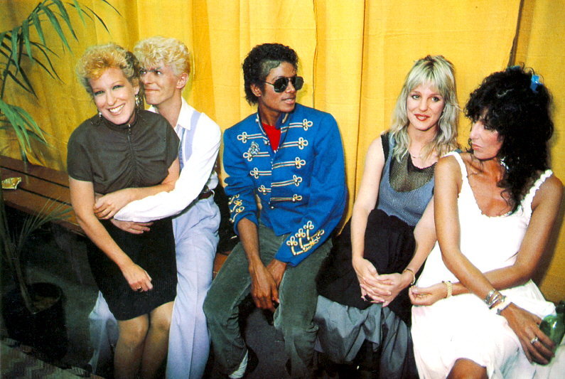 Bette Midler, David Bowie, Michael Jackson and Cher