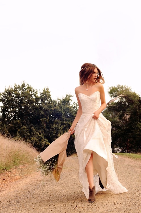 ankle boots with wedding dress