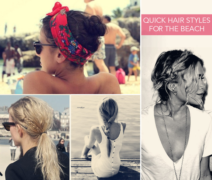 Cute and quick hairstyles for the beach (or summer in general, I say ...