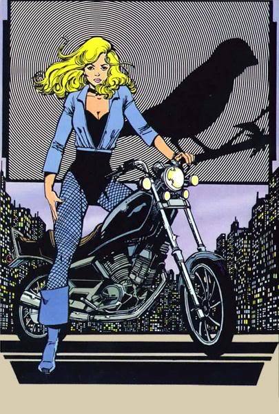 gunslinger 1984 Black Canary postcard by George P rez I love my bike 