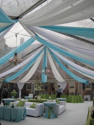 tagged tent draping reception wedding 