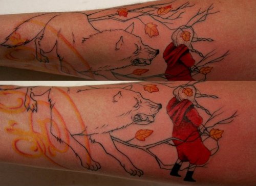 Tagged tattootattooswolflittle red riding hood