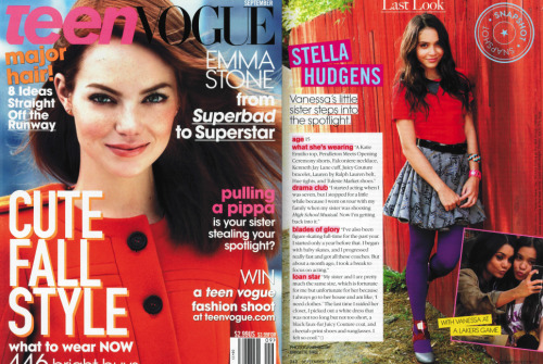 Teen Vogue's September 2011 Issue Katie Ermilio Fall'11 top on Vanessa's