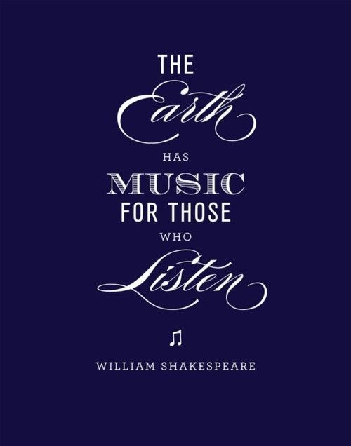 Daily Inspiration / Isle of View - The Earth Has Music Quote Art Print 11 x 14 by...