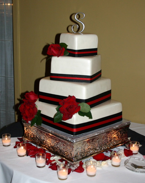 Black Red and White Wedding