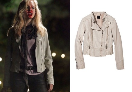 Express Faux Leather Jacket (out of stock) 
Worn by Caroline Forbes in an episode of The Vampire Diaries!! 