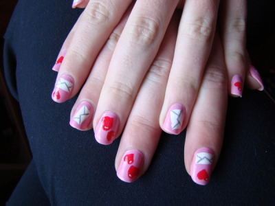 Love letter nails by  marinadepp