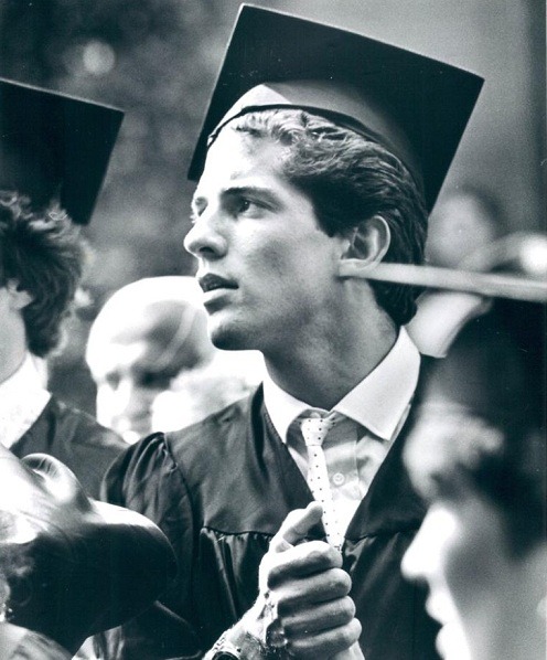 
John F. Kennedy, Jr. (22) at his graduating from Brown University in 1983.
