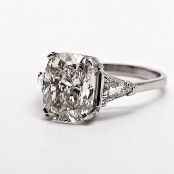 wedding Cushion Diamond Platinum Engagement Ring