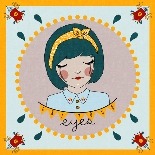 youngcaptive:

new sad girl handkerchief design for puces pop. (note: i uploaded a revised version after staring at it for too long and deciding it was boring.)

olivia’s work is constantly legit, i love it. 