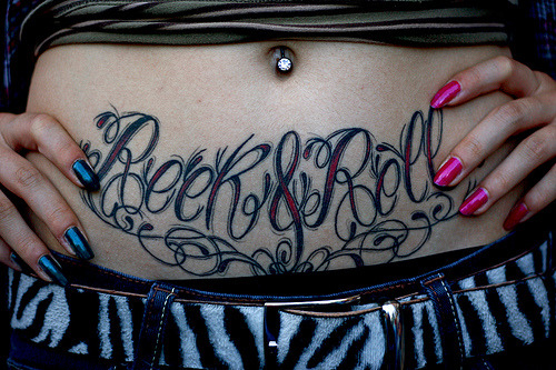 Stomach Rock'n'Roll tattoo Posted Wed September 28th 2011 at 730am