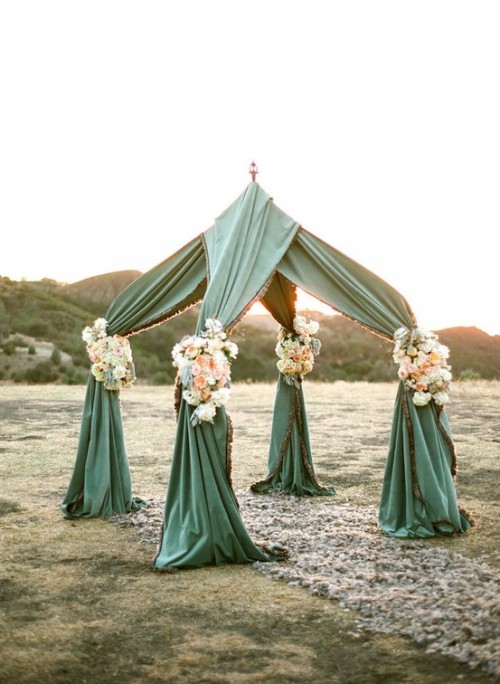 Romantic tented wedding gazebo via Grosgrain 
