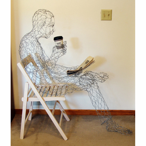 gaksdesigns:

Coffee man by Wire sculptor Ruth Jensen
