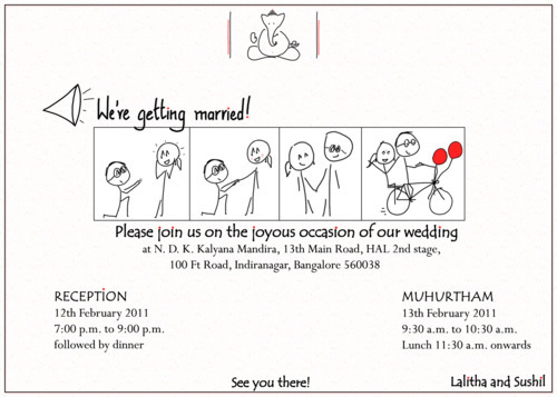 An Indian wedding invitation
