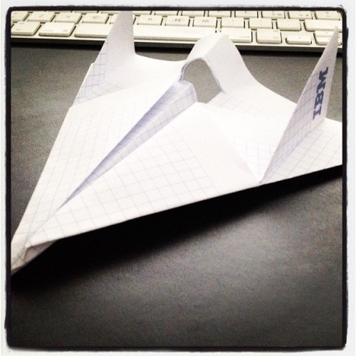 Blue washing #ibm F16 paper airplane (Taken with instagram)