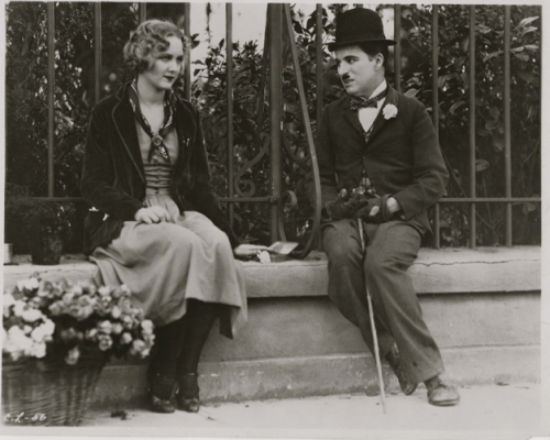 Charlie and Virginia Cherrill in a promo still for  City Lights