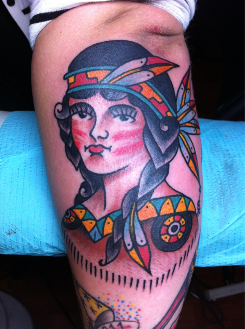 indian woman tattoo design