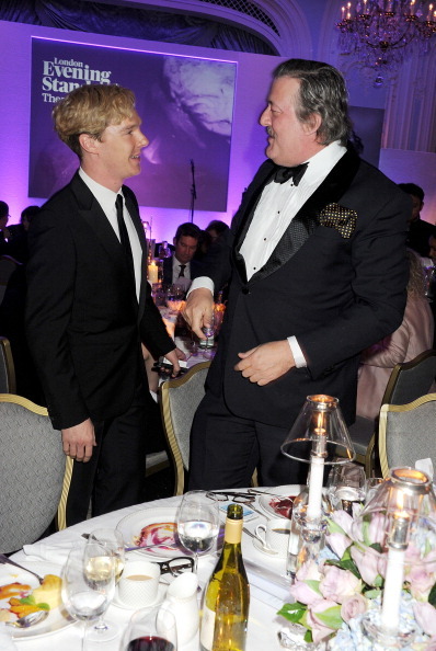 deareje:

Benedict Cumberbatch and Stephen Fry at the 57th Evening Standard Theatre Awards at The Savoy Hotel on November 20, 2011 in London, England. 
