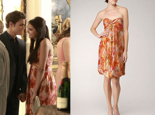 Nicole Miller Lava Dress (n/a online)
Worn by Elena Gilbert in The Vampire Diaries.