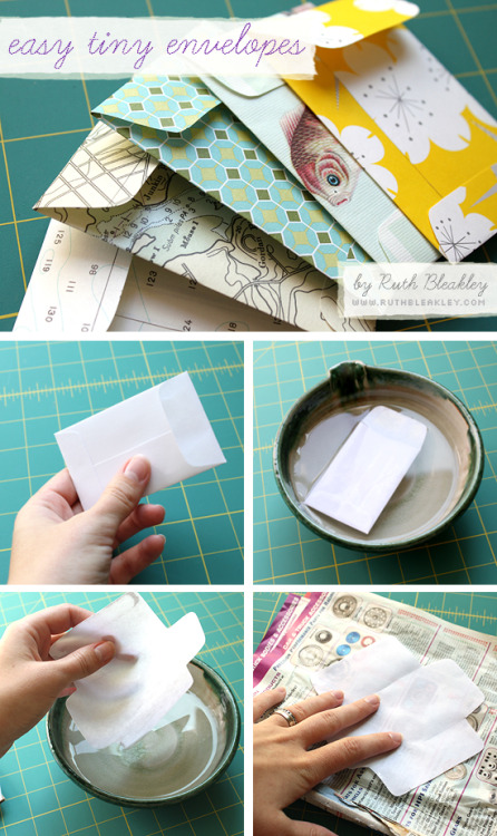 Make your own mini envelopes tutorial pattern ideas