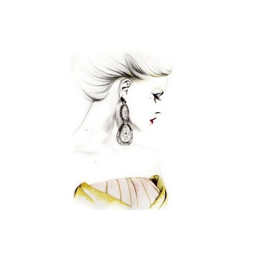 fashion illustrations, by Caroline Andrieu   (clipped to polyvore.com)