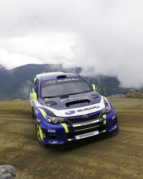 &#8220;On June 26th David Higgins drove his Vermont SportsCar prepared 2011 Subaru WRX STI to a record time of 6 minutes 11.54 seconds, covering the 7.6 mile, danger packed road up Mt. Washington . To make it more amazing, he did it without a co-driver and without any practice runs beyond the halfway point due to weather conditions on both practice days.&#8221;
I like being from New England.