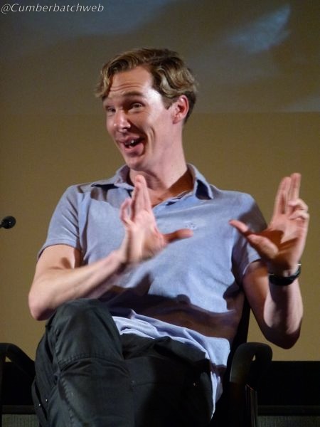 Benedict at the #Sherlock screening just being marvellous.