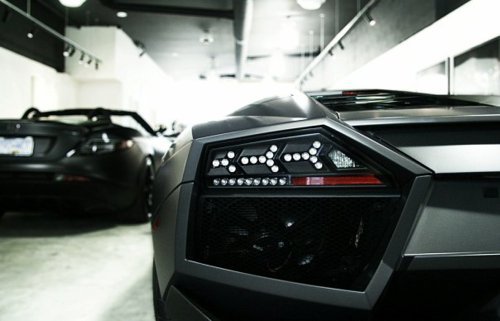 matte black Lamborghini reventon 